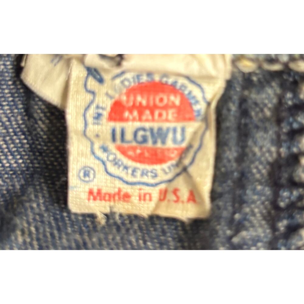 Vintage Sasson Denim Skirt Women Size 5 6 USA Made Elastic Waist A-Line Vintage - Picture 9 of 10